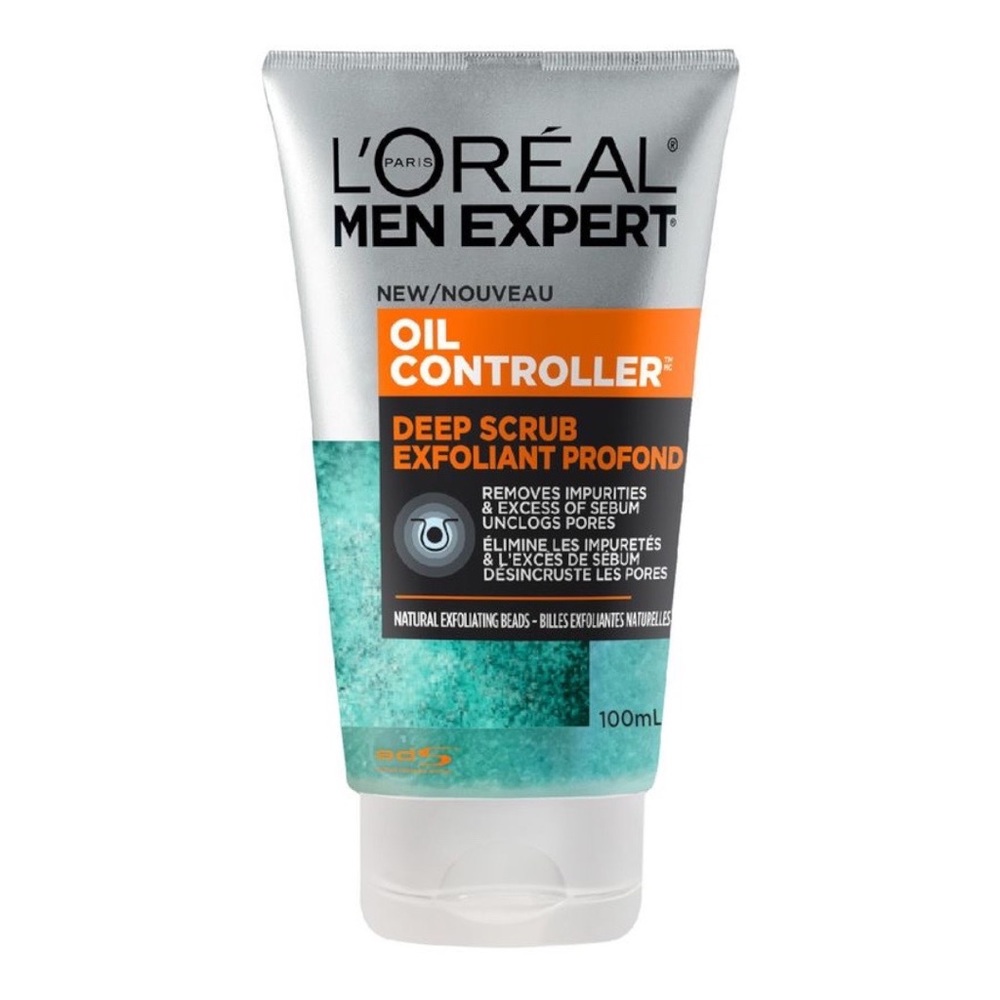 L’ORÉAL PARIS FACE WASH SCRUB FOR MEN OIL CONTROLLER 100ML - BRAND NEW